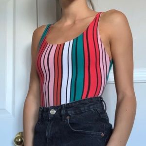 Bershka striped bodysuit